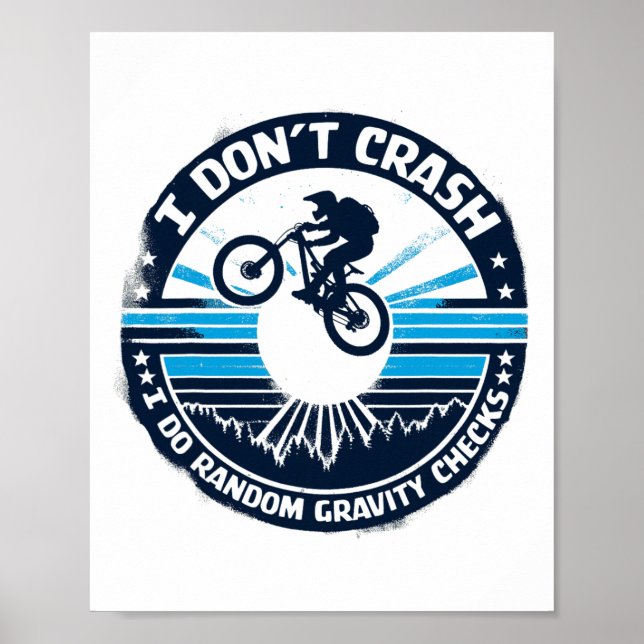 Affiche Chemise de vélo Je ne fais pas de crash je fais un (Devant)
