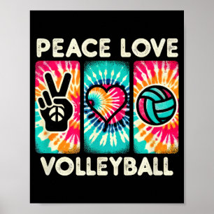 Affiche Chemise De Volley-Ball Pour Ados Filles Peace Love