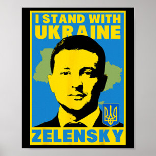 Affiche Chemise de Volodymyr Zelensky Ukraine Drapeau Ukra