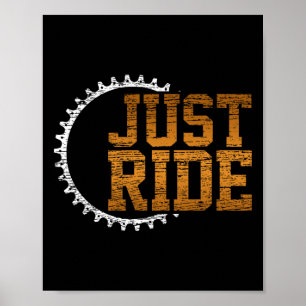 Affiche Chemise de VTT - Juste Rouler Mtb Descente Bikin
