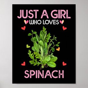 Affiche Chemise D'Épinards Pour Les Femmes Juste Une Fille
