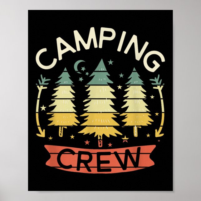Affiche Chemise d'équipe de camping Enfants Chemises de ca (Devant)