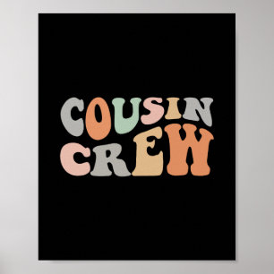 Affiche Chemise d'équipe de cousins pour adultes et enfant