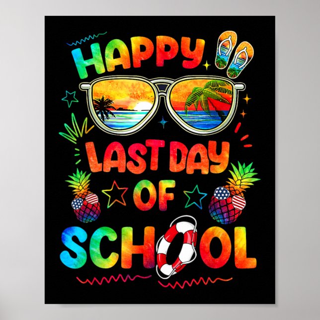 Affiche Chemise Dernier Jour D'école Enseignants Fin D'ann (Devant)