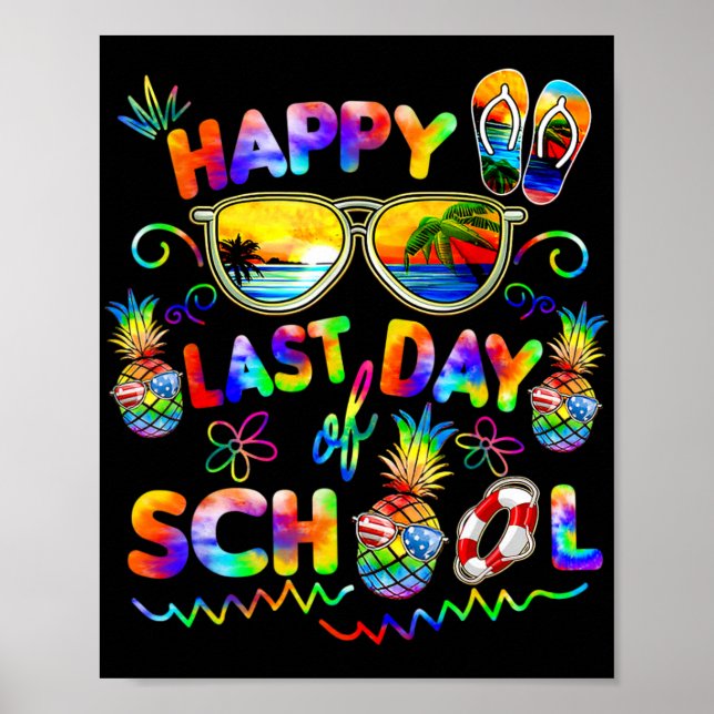 Affiche Chemise Dernier Jour D'école Enseignants Fin D'ann (Devant)