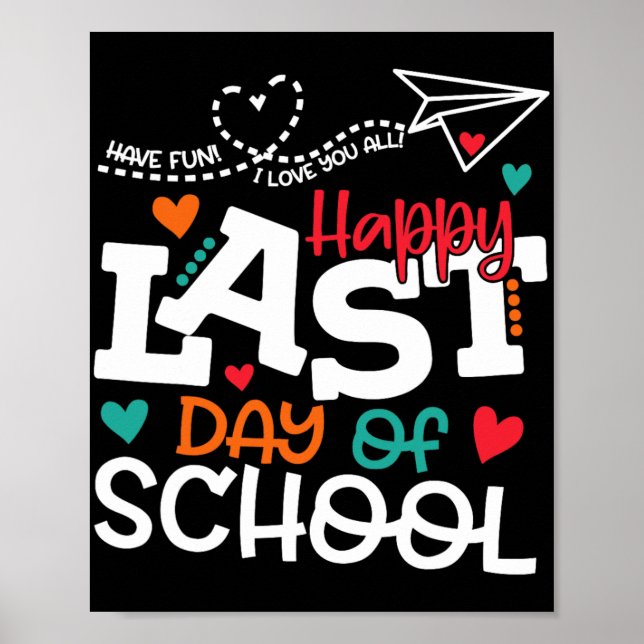 Affiche Chemise Dernier Jour D'école Professeur Chemise De (Devant)