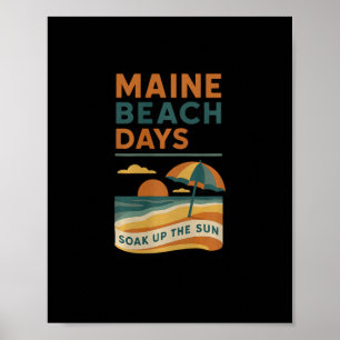 Affiche Chemise des jours de plage dans le Maine Océan Cou