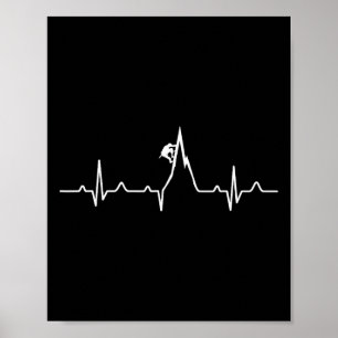 Affiche Chemise d'escalade Cadeau de battement de coeur de