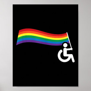 Affiche Chemise d'humour en fauteuil roulant _ Cadeau Gay