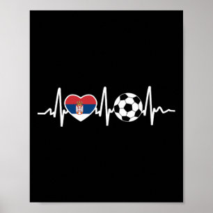 Affiche Chemise Drapeau Serbie Footbyll Football Fan Serbe