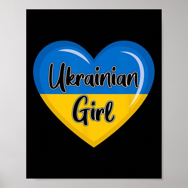 Affiche Chemise drapeau ukrainien pour femmes fille ukrain (Devant)
