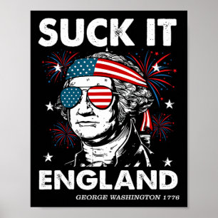 Affiche Chemise drôle d'Angleterre suceuse du 4 juillet Ge