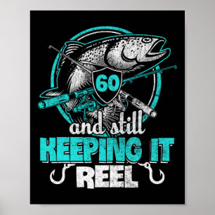 Affiche Chemise drôle d'anniversaire de pêche 60 ans Pêche