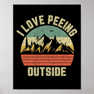 Affiche Chemise drôle de camping Randonnée en plein air J'