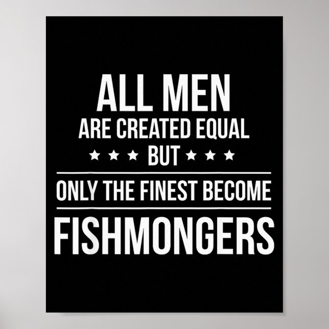 Affiche Chemise drôle de poissonnerie_ Cadeau de travail & (Devant)