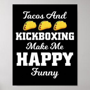 Affiche Chemise drôle de tacos Tacos et kickboxing Sports