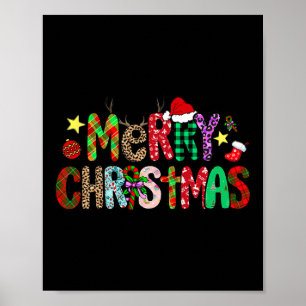 Affiche Chemise Drôle Lumières de Noël Chapeau de Père Noë