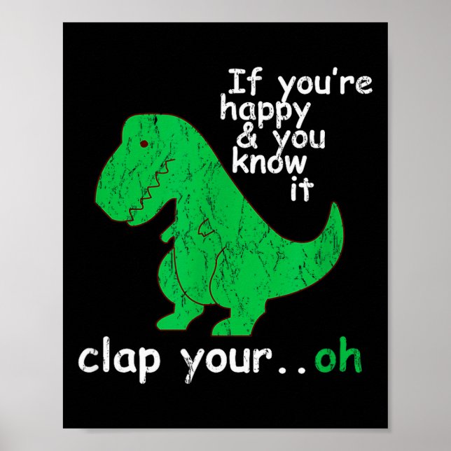 Affiche Chemise drôle Trex T Rex par Londonseite_ Si vous  (Devant)