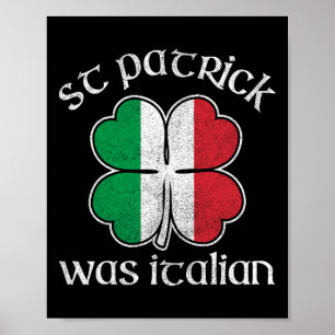 Affiche Chemise du drapeau italien de la Saint-Patrick, jo