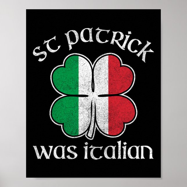 Affiche Chemise du drapeau italien de la Saint-Patrick, jo (Devant)