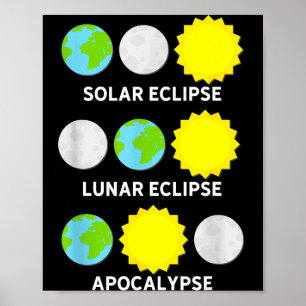 Affiche Chemise Éclipse Solaire Éclipse Lunaire Apocalypse
