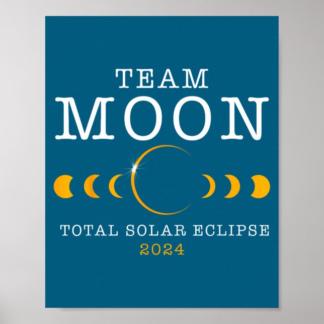 Affiche Chemise Éclipse Solaire Équipe Lune Totale (Devant)