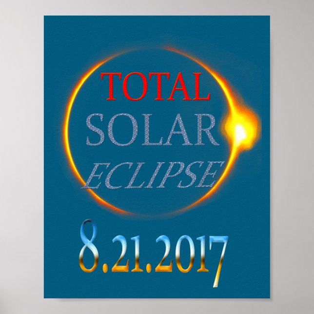 Affiche Chemise Éclipse Solaire Totale 2017 (Devant)