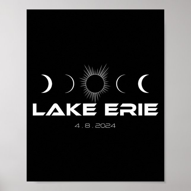 Affiche Chemise Éclipse Solaire Totale Lac Érié (Devant)