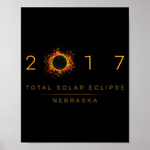 Affiche Chemise Éclipse Solaire Totale Nebraska 2017