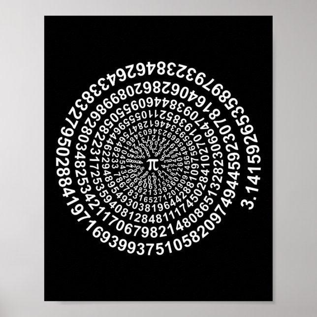 Affiche Chemise en maths Spiral Pi (Devant)