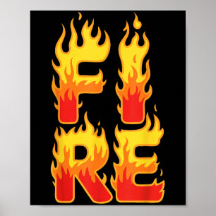Affiche Chemise Feu Feu Adulte Enfants Hommes Femmes Feu E