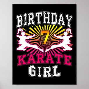 Affiche Chemise fille 7 Anniversaire - Karate Enfant 7 Ans
