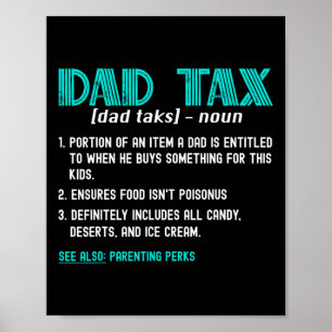 Affiche Chemise fiscale Funny Papa Définition de l'impôt F