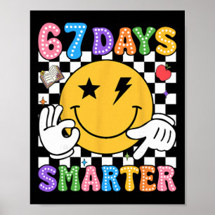 Affiche Chemise Groovy 67e jour d'école 67 jours plus inte