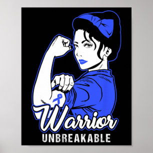 Affiche Chemise guerrière du cancer du côlon Chirt Cancer 