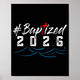 Affiche Chemise Hashtag Baptisé 2026 Chemise de Baptême Di