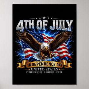 Affiche Chemise homme 4 juillet Homme Liberté Patriotique