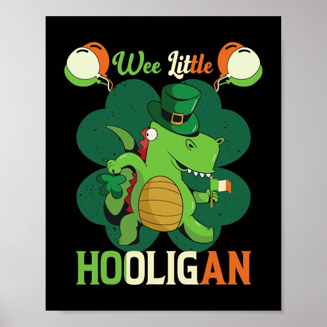 Affiche Chemise Jour de la Saint Patrick Wee Little Hoolig (Devant)
