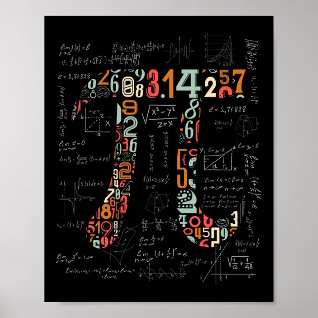 Affiche Chemise Jour Pi Numéros Pi Enseignant Math 3.14 Ca (Devant)