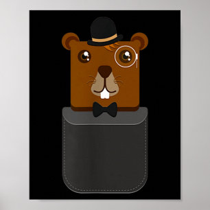 Affiche Chemise Joyeuse Fête Du Marmotte Dans Votre Pochet