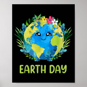 Affiche Chemise Joyeuse Journée de la Terre Terre Mignonne
