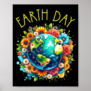 Affiche Chemise Joyeuse Journée de la Terre Terre Mignonne