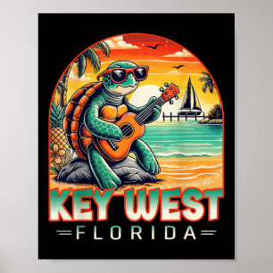 Affiche Chemise Key West Floride Tortue Plage Tropicale Va