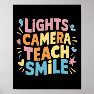 Affiche Chemise légère caméra enseigner sourire drôle reto