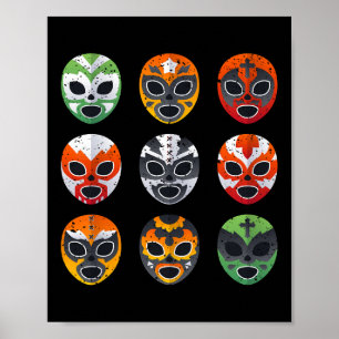 Affiche Chemise Masques Lucha Libre Garçon Hommes Lutte Me