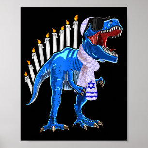 Affiche Chemise Menorasaurus Rex T Rex Dinosaure Hanukkah