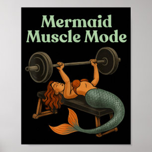 Affiche Chemise Mermaid Muscle Mode - Gym Fitness Entraîne