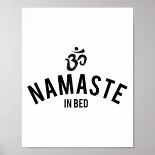Affiche Chemise Namaste Au Lit Pour Femmes Typographie Drô