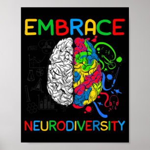 Affiche Chemise Neurodiversity Embrasser la Sensibilisatio