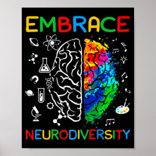 Affiche Chemise Neurodiversity Embrasser la Sensibilisatio